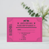 Invitation de billet de Carnaval 3,5x5 RSVP (Debout devant)