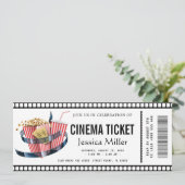 Invitation de billet de cinéma (Debout devant)