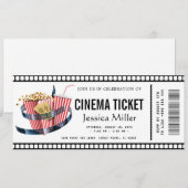 Invitation de billet de cinéma (Devant / Derrière)
