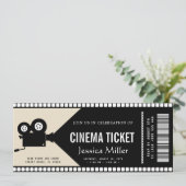 Invitation de billet de cinéma (Debout devant)