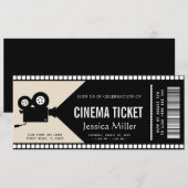 Invitation de billet de cinéma (Devant / Derrière)