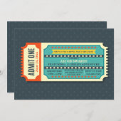 Invitation de billet de cinéma (Devant / Derrière)