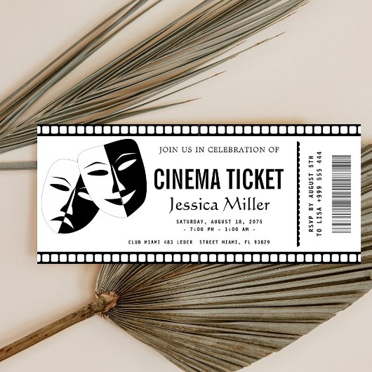 Invitation de billet de cinéma