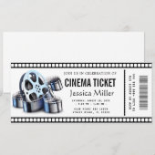 Invitation de billet de cinéma (Devant / Derrière)