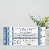 Invitation de billet de concert bleu (Debout devant)