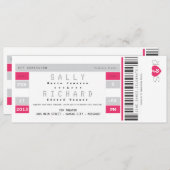 Invitation de billet de concert dans les roses (Devant / Derrière)