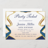 Invitation de billet de fête (Devant / Derrière)