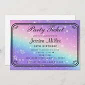 Invitation de billet de fête (Devant / Derrière)