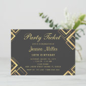 Invitation de billet de fête (Debout devant)