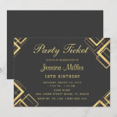 Invitation de billet de fête (Devant / Derrière)
