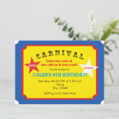 Invitation de billet de fête d'anniversaire de car (Debout devant)