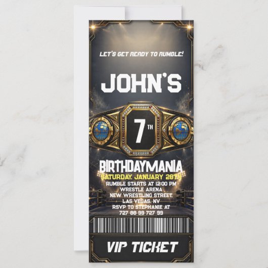 Invitation de billet de fête d'anniversaire de lut (Devant)
