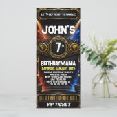 Invitation de billet de fête d'anniversaire de lut (Debout devant)