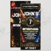 Invitation de billet de fête d'anniversaire de lut (Devant / Derrière)