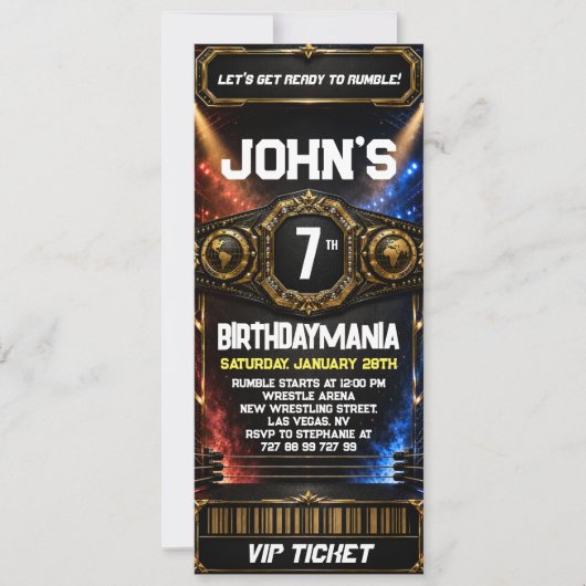 Invitation de billet de fête d'anniversaire de lut (Devant)