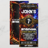 Invitation de billet de fête d'anniversaire de lut (Devant / Derrière)