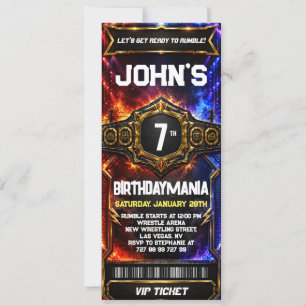 Invitation de billet de fête d'anniversaire de lut