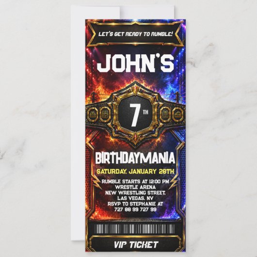 Invitation de billet de fête d'anniversaire de lut (Devant)