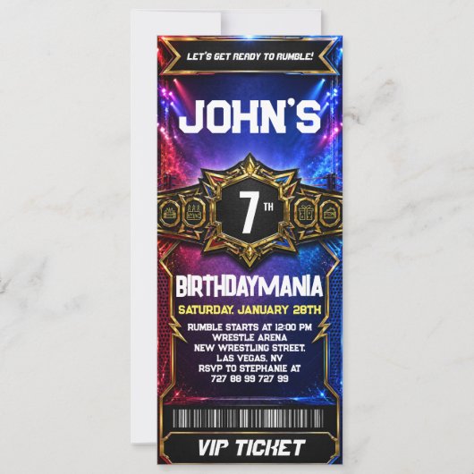 Invitation de billet de fête d'anniversaire de lut (Devant)