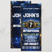 Invitation de billet de fête d'anniversaire de lut (Devant / Derrière)