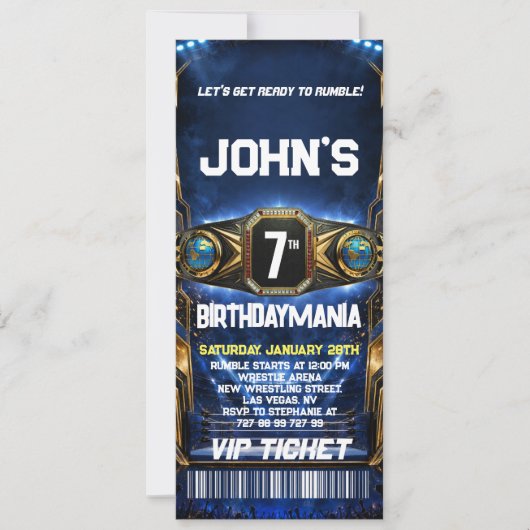 Invitation de billet de fête d'anniversaire de lut (Devant)