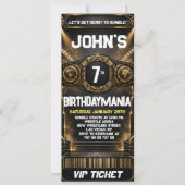 Invitation de billet de fête d'anniversaire de lut (Devant)