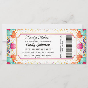 Invitation de billet de fête d'anniversaire doré 2
