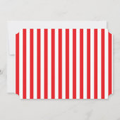 Invitation de billet de fête d'anniversaire rayée  (Dos)