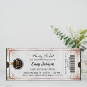Invitation de billet de fête d'anniversaire VIP Or (Debout devant)