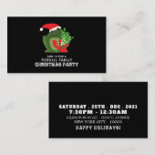 Invitation de billet de fête de Noël de Mistle'toa (Devant / Derrière)