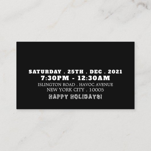 Invitation de billet de fête de Noël Mistle'toad (Dos)