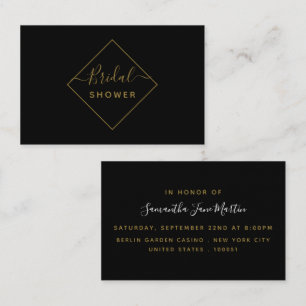 Invitation de billet de Fête des mariées Diamond N