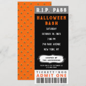 Invitation de billet de fête d'Halloween (Devant / Derrière)