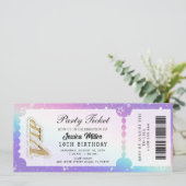 Invitation de billet de fête doré (Debout devant)