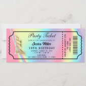 Invitation de billet de fête doré (Devant)