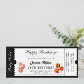 Invitation de billet de fête doré (Debout devant)