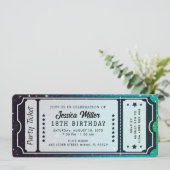 Invitation de billet de fête doré (Debout devant)