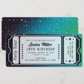 Invitation de billet de fête doré (Devant / Derrière)