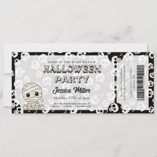 Invitation de billet de fête Halloween effrayante