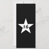 Invitation de billet de fête noire et blanche de l (Dos)