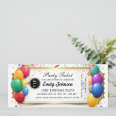 Invitation de billet de fête or 2026 (Debout devant)