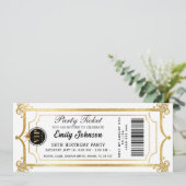 Invitation de billet de fête or 2026 (Debout devant)