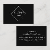 Invitation de billet de la partie de baccalauréat (Devant / Derrière)