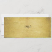 Invitation de billet de mariage à l'ancienne vinta (Dos)