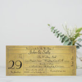 Invitation de billet de mariage de style ancien vi (Debout devant)