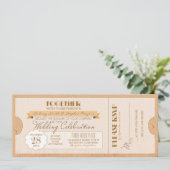 invitation de billet de mariage vintage (Debout devant)