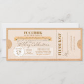 invitation de billet de mariage vintage (Devant)