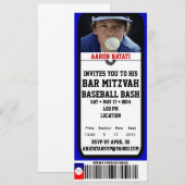 Invitation de billet de Mitzvah de barre de (Devant / Derrière)