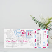 Invitation de billet de par avion de carte (Debout devant)