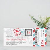 Invitation de billet de par avion de carte (Debout devant)